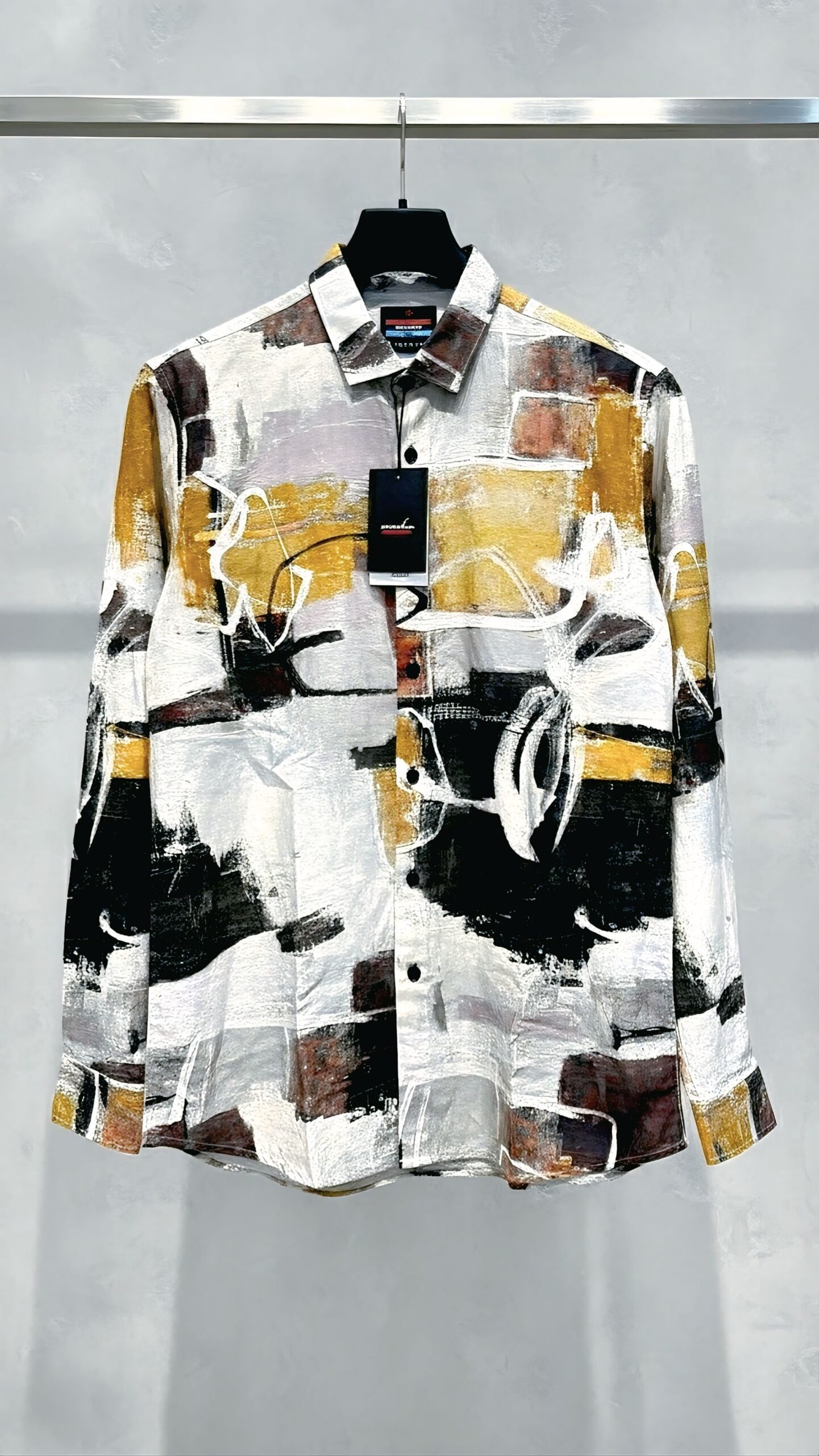 Men’s Premium Abstract Print Casual Shirt – Stylish & Modern Fit - Image 2