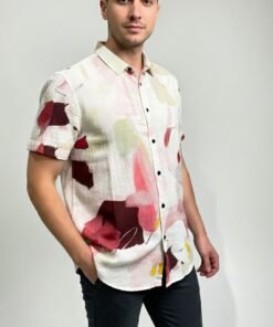 men printed shirt, cotton shirt for men, abstract print shirt, casual men shirt, summer shirt men, stylish men shirt
